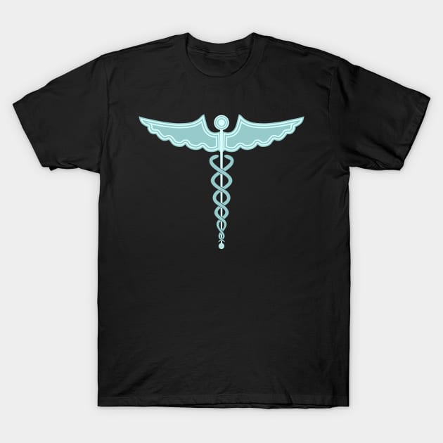 Caduceus Staff of Hermes T-Shirt by Wareham Spirals